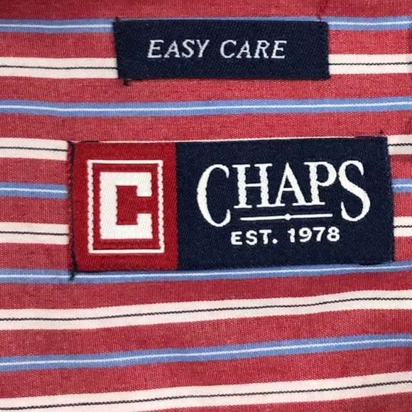 🔵2/$20 CHAPS Ralph Lauren Men’s Button Shirt Sz L - Picture 4 of 8